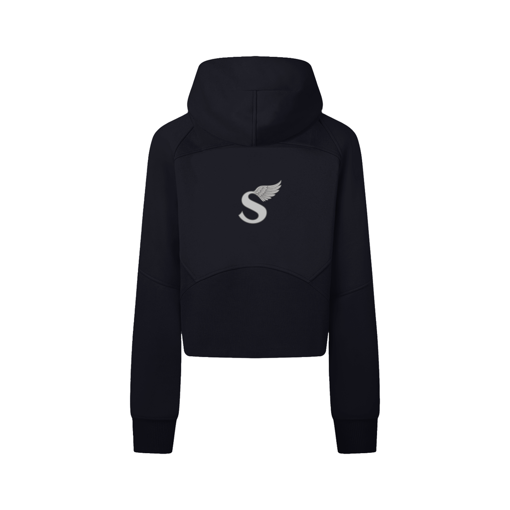 Cropped Zip-Through Hoodie