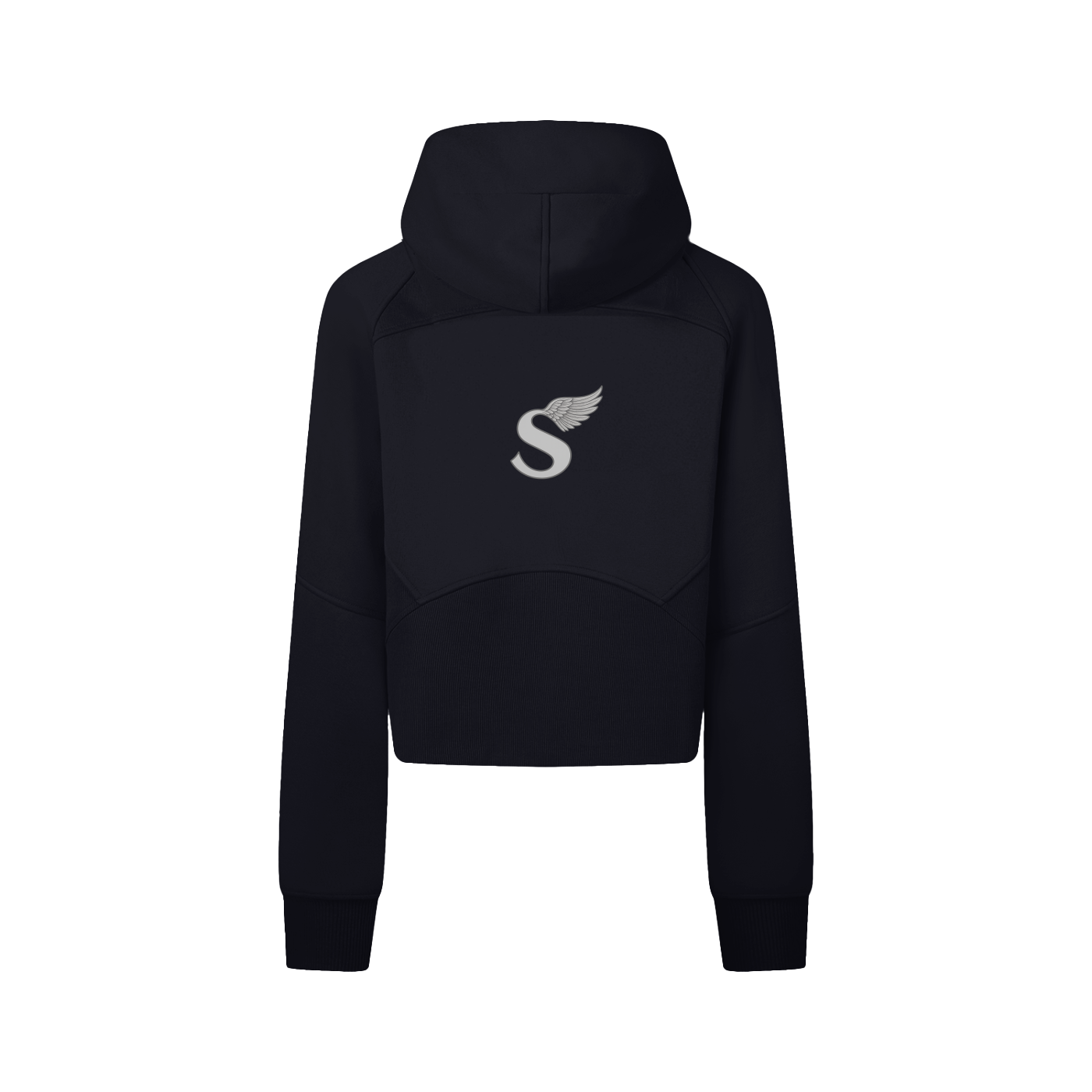 Cropped Zip-Through Hoodie