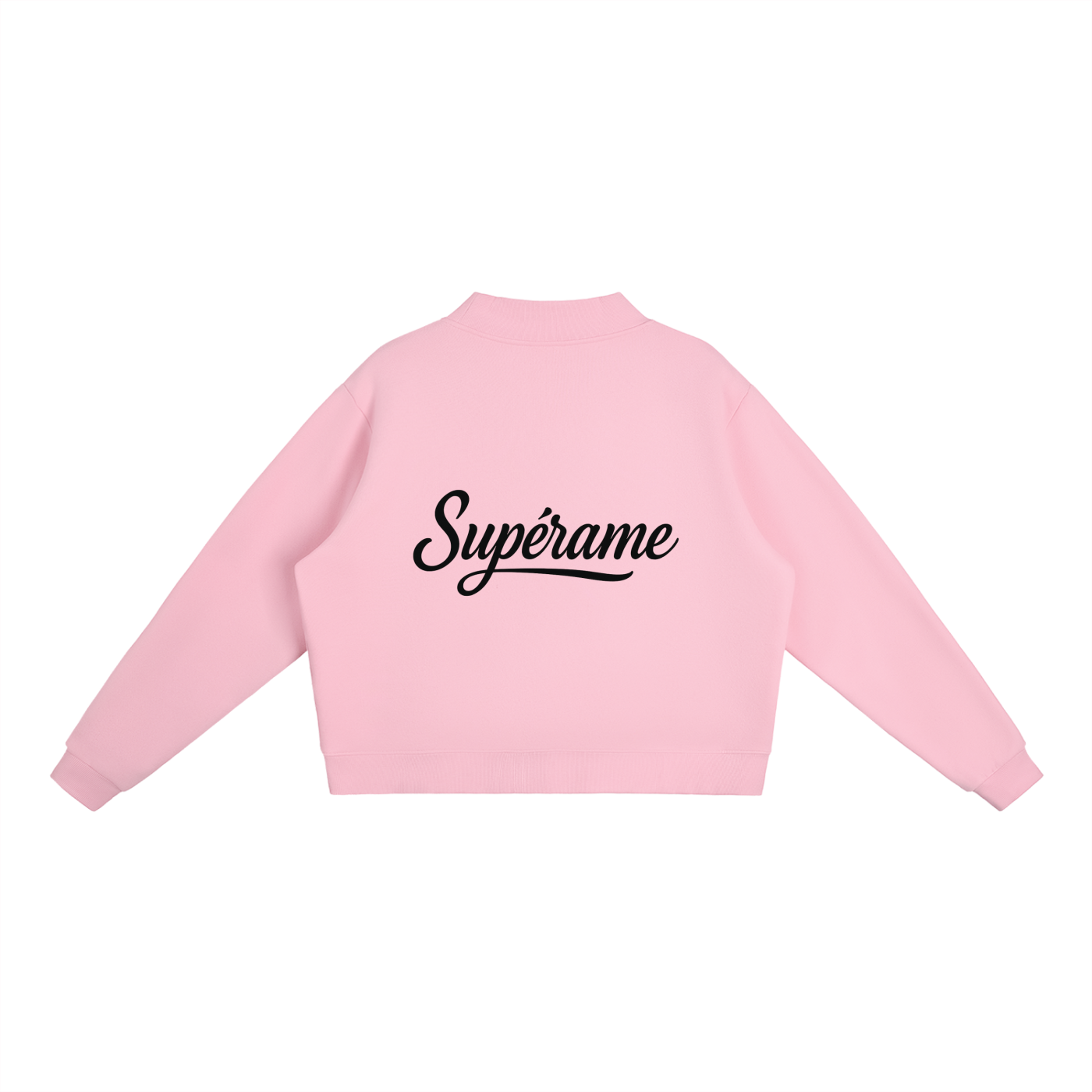 Essential Fleece Mock-Neck Crew Sweatshirt