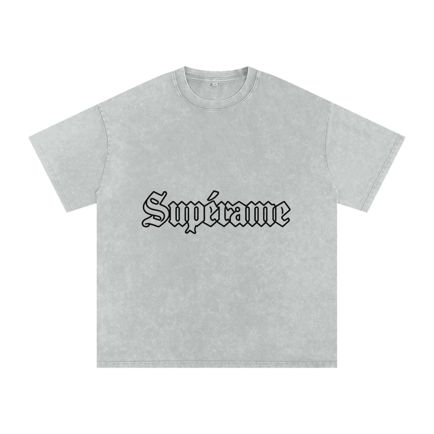 Snow Washed Oversized Cotton T-Shirt