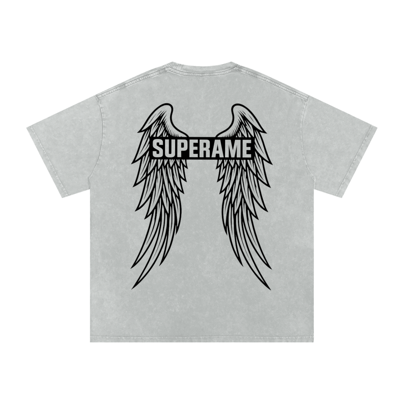 Snow Washed Oversized Cotton T-Shirt