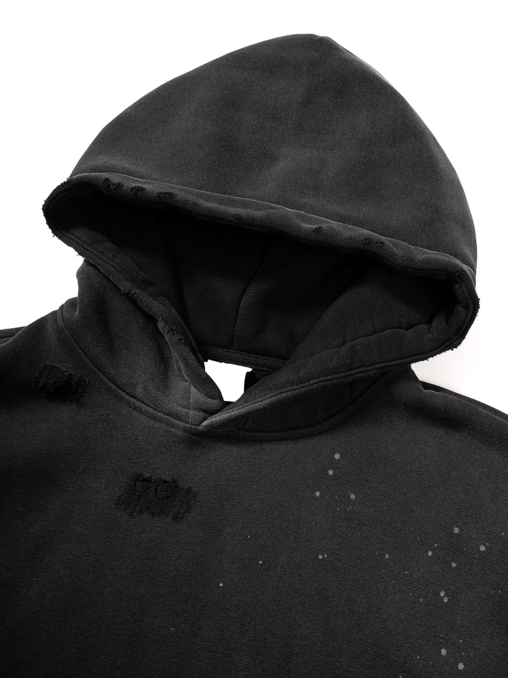 Zapata Vintage Washed Frayed Fleece Hoodie