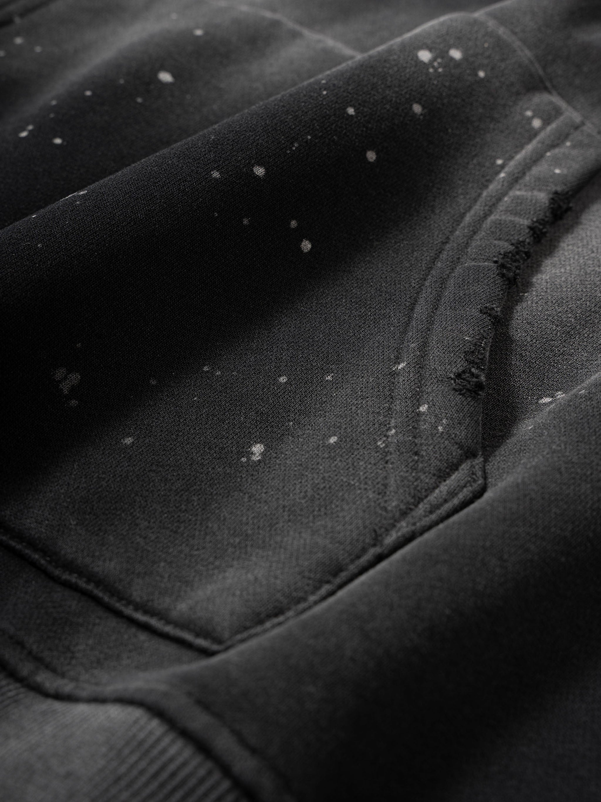 Zapata Vintage Washed Frayed Fleece Hoodie