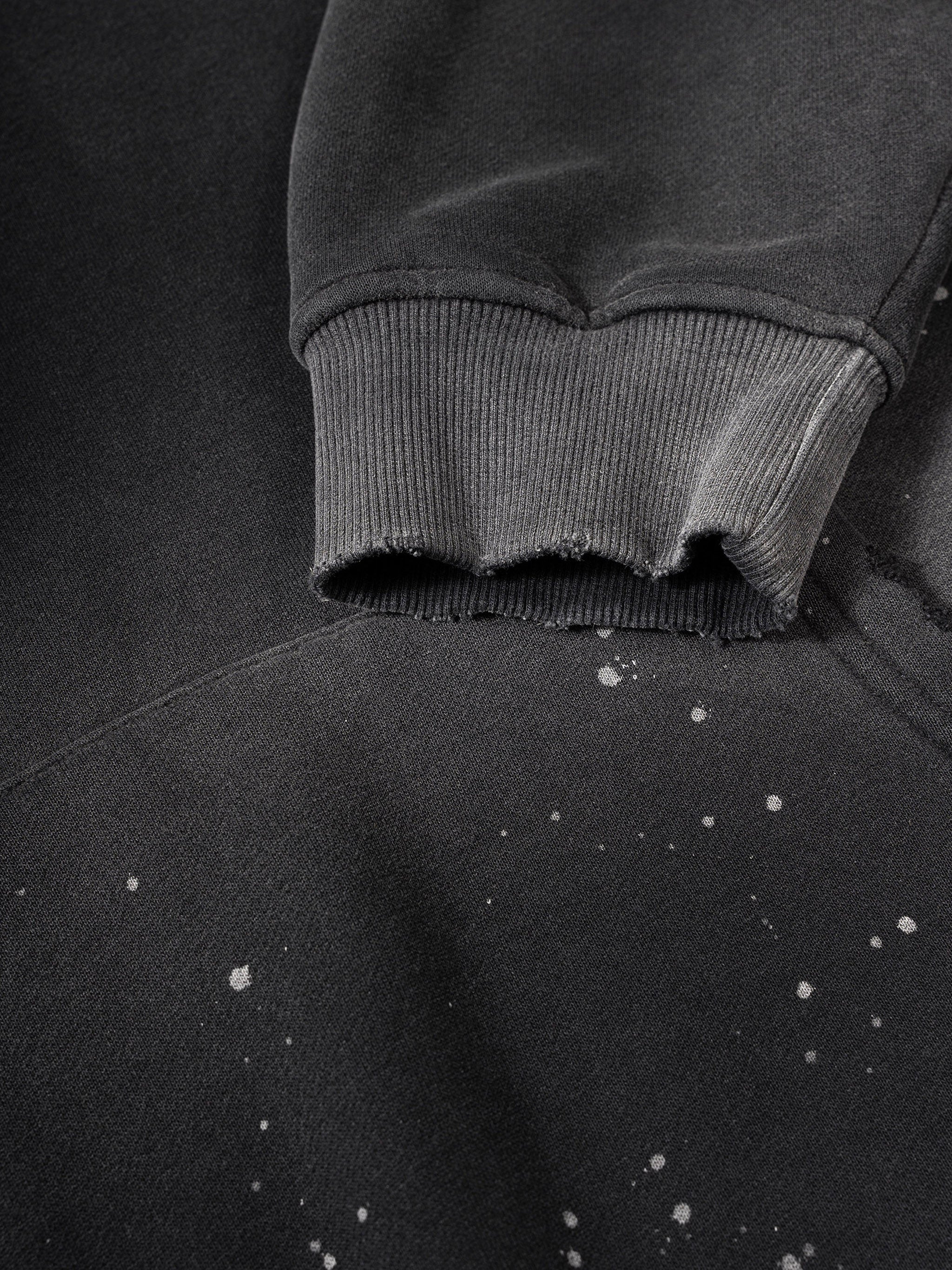 Zapata Vintage Washed Frayed Fleece Hoodie