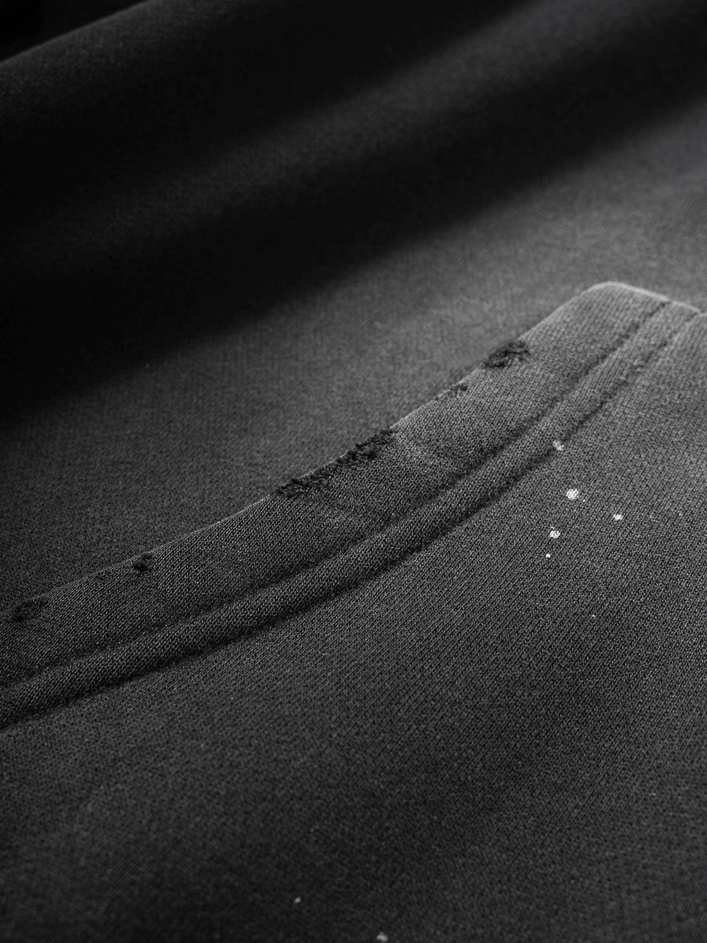 Zapata Vintage Washed Frayed Fleece Hoodie