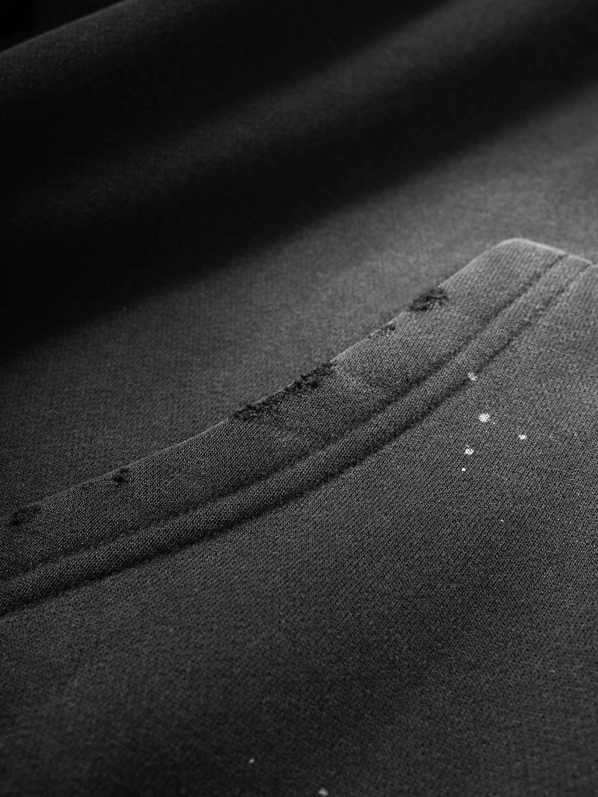 Zapata Vintage Washed Frayed Fleece Hoodie