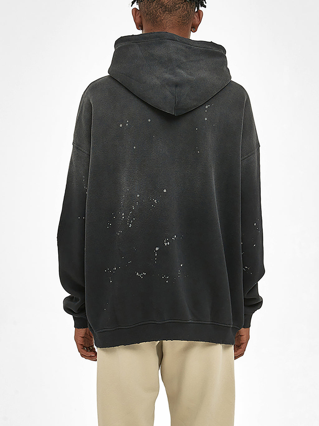 Zapata Vintage Washed Frayed Fleece Hoodie