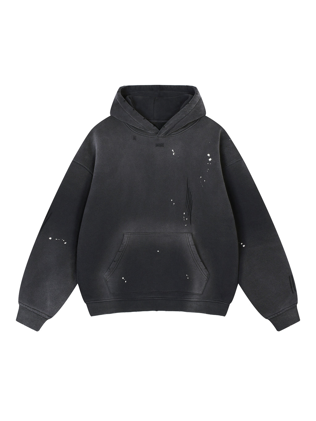 Vintage Washed Frayed Fleece Hoodie